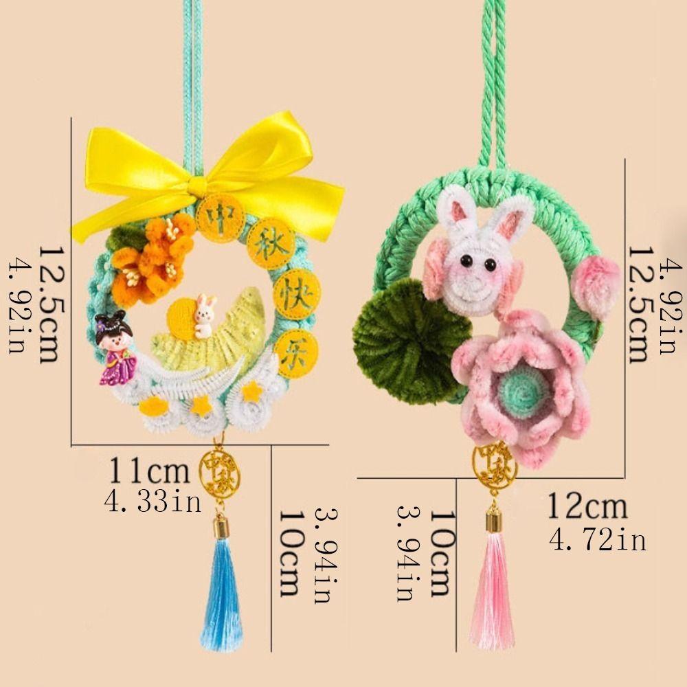Plush Material Mid Autumn Festival Decoration Rabbit Car Hanging Ornament Vehicle Interior