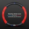 Carbon Fiber Leather Car Steering Wheel Cover For Ford ST Line Focus Mustang Fiesta Puma Ranger Kuga MK7 MAX F150 Mondeo Escape FE7