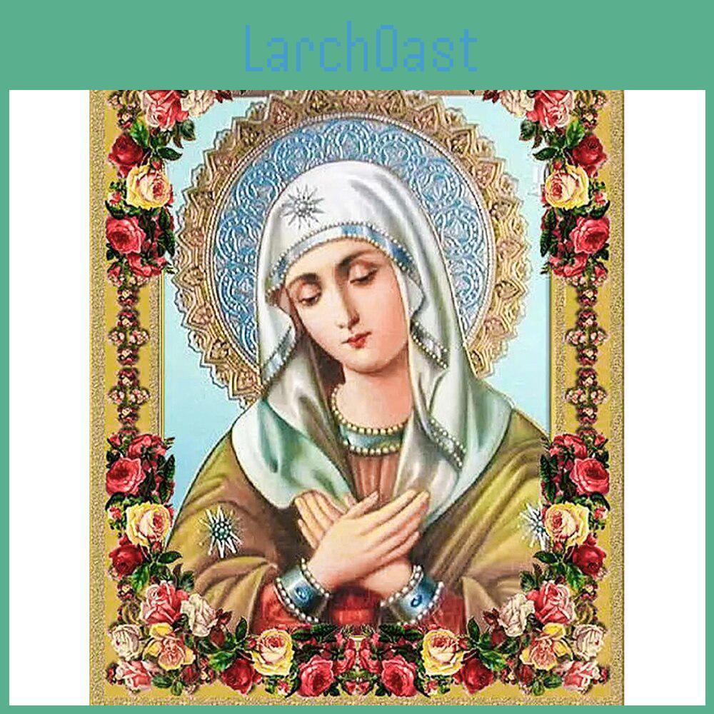 Diy Round Full Diamond 5d Painting Religious Notre Embroidery Cross Stitch