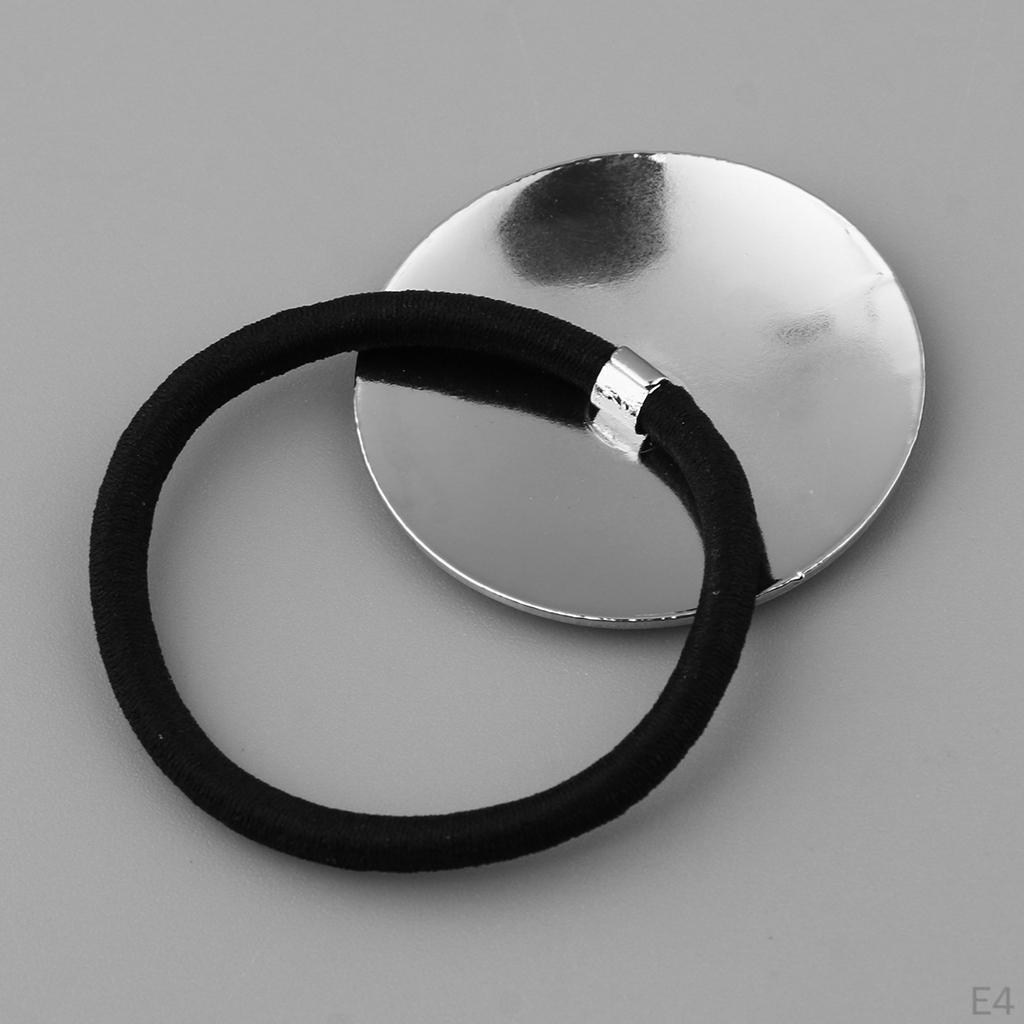 Chic Metal Cuff Wrap Decor Hair Band Stretch Ponytail
