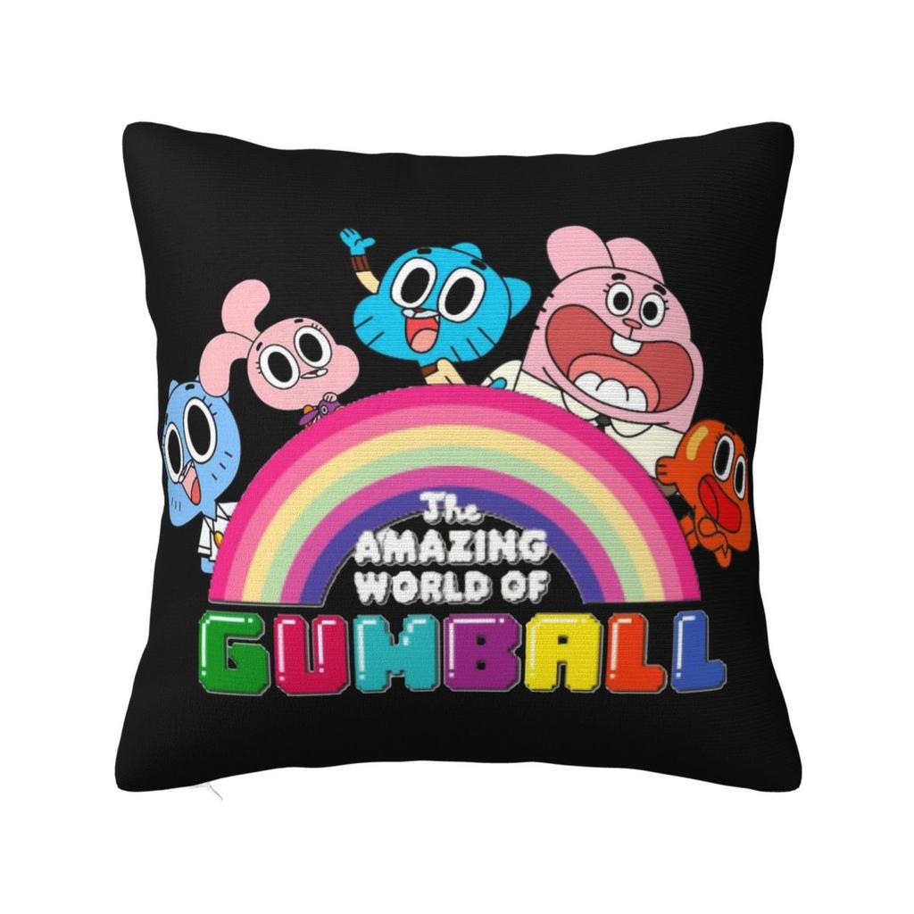 Cartoon Game Gumballs Square Pillowcases Seat Cushion Case Cute Decorative Pillowcase 45*45
