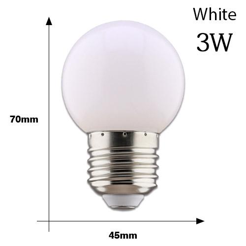 10 stk LED-pære E27 LED-lampe 3W 1W AC 220V Lyspære Kald Varm Hvit Mer Farge Lampada LED Spotlys Bombilla Hjemmedekor Liten Lyspære