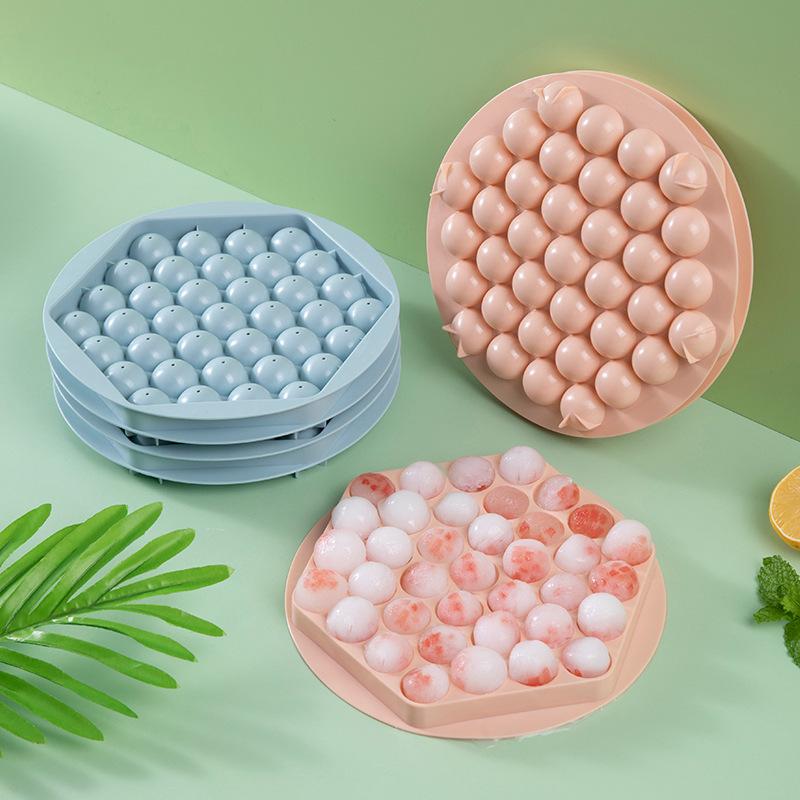Homemade Ice Cube Molds Round Ice Cube Trays Quick-freezing Ice Cube Molds Ice Hockey Balls Ice-making Boxes and Ice Cube Trays