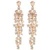 Vintage Floral Ear Jewelry With Zircon Stones For Women Summer