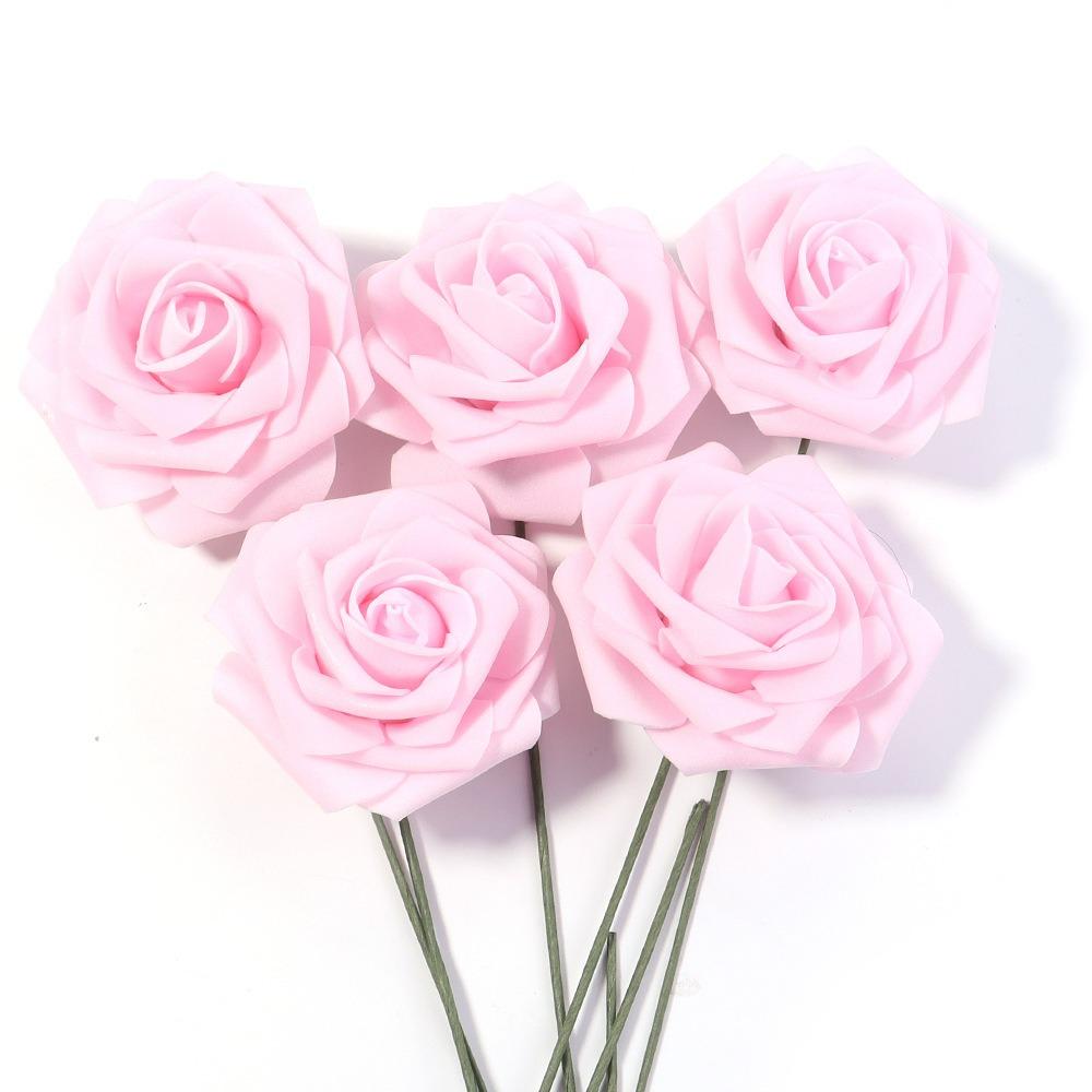 25Pcs Artificial Flowers Roses Fake Flowers For Home Decor DIY Wedding Bride Decoration Bouquet Party Supplies Garland Accessory