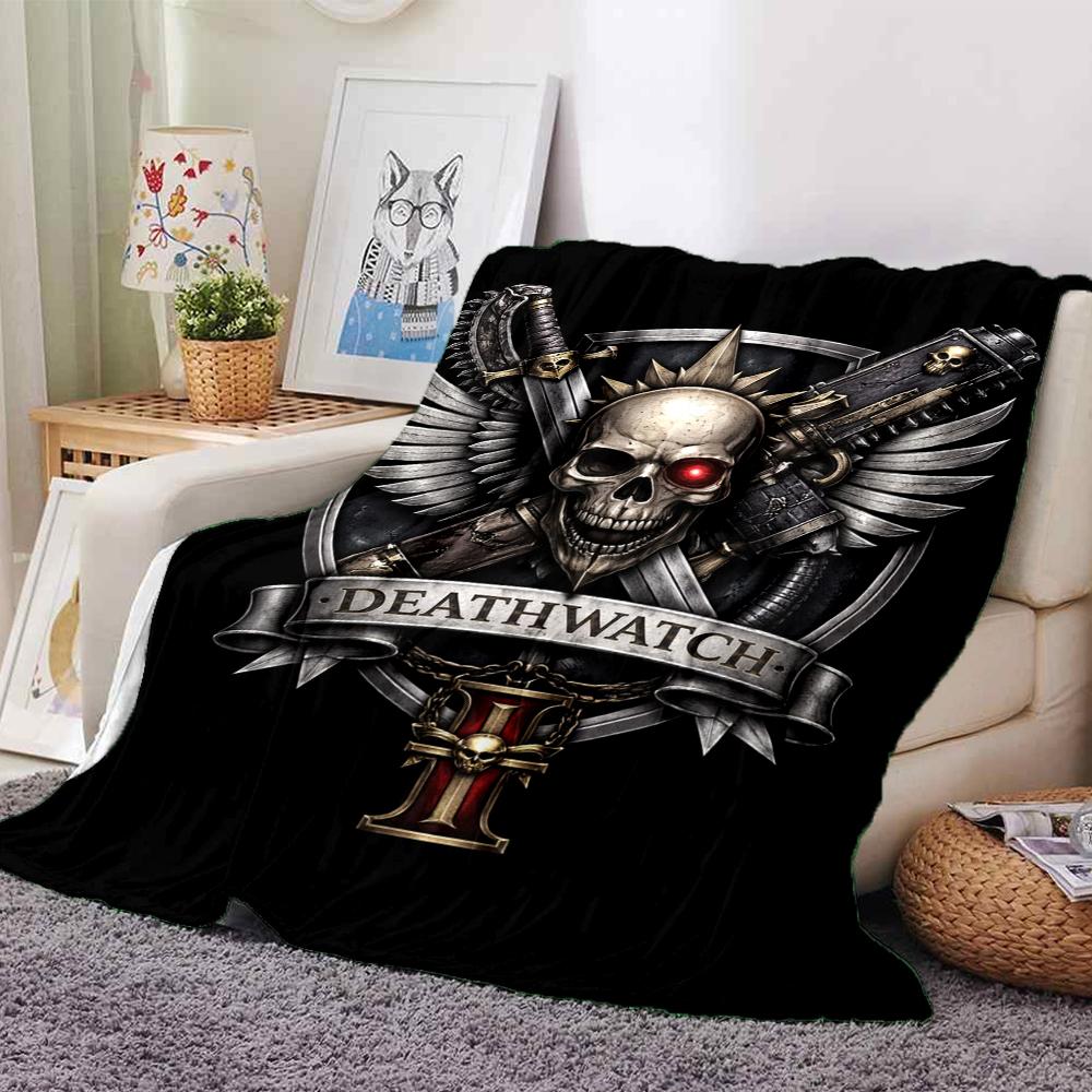 Koc z nadrukiem w tematyce Warhammer 40k - Idealny na kanapę, łóżko, podróż i do użytku na zewnątrz | Można prać w pralce, przytulny i trwały.