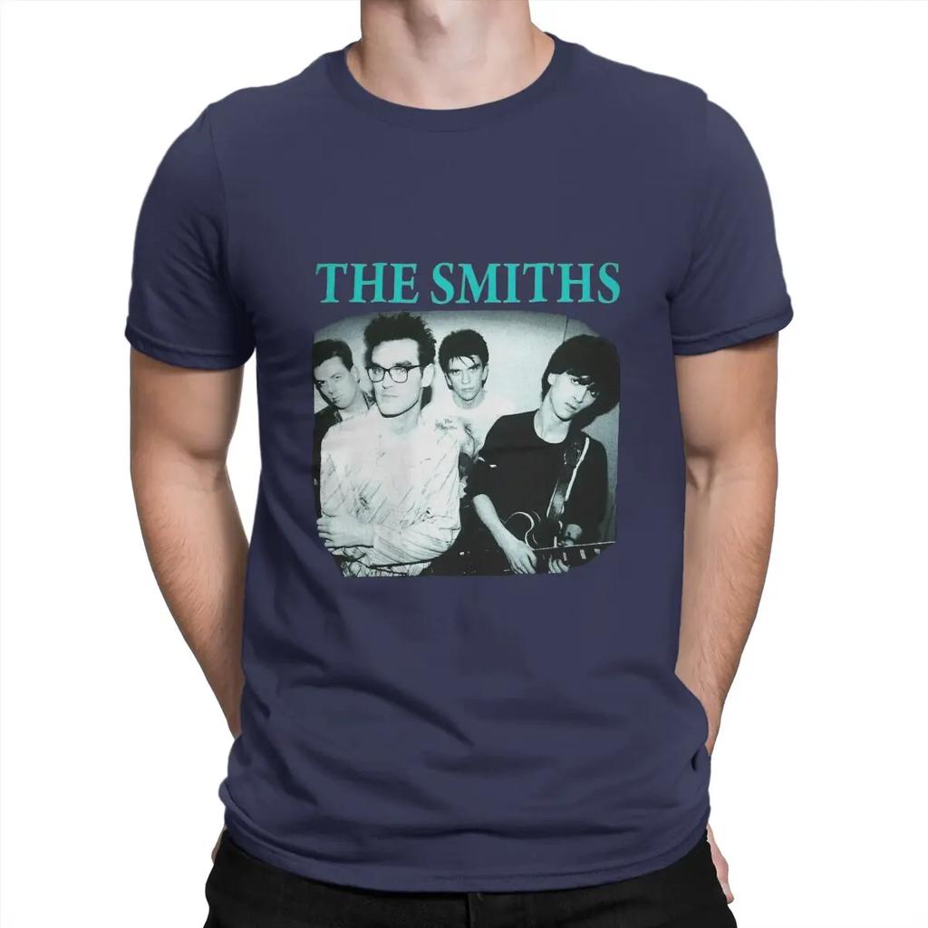 British Rock Bands In The 80s Men T Shirt The Smiths Amazing Tees Sleeve Crew Neck T-Shirts Pure Cotton New Arrival Clothes