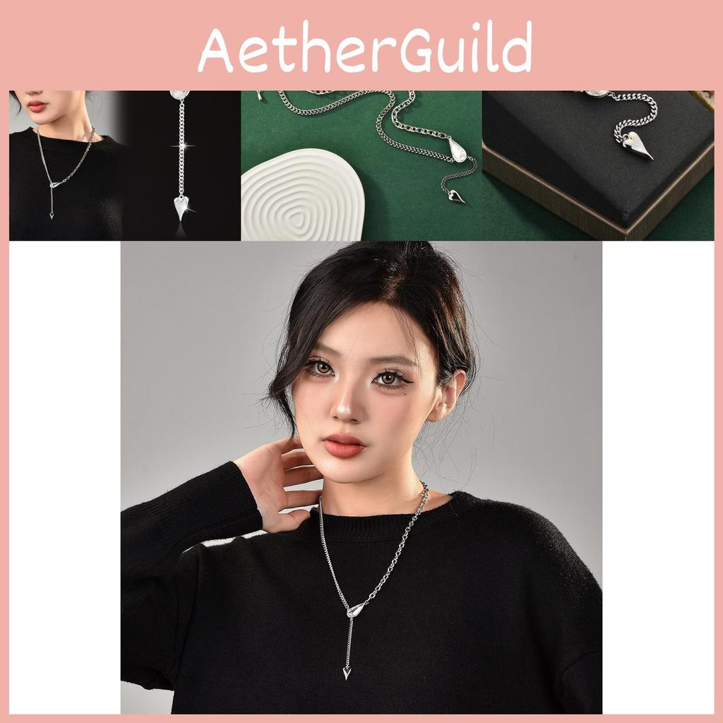 Stunning Water Drop Crystal Necklace For Women Fashionable Luxurious Tassel Design