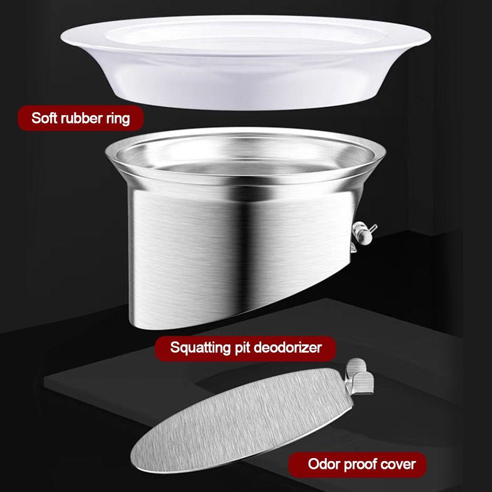 Prevent Backflow Toilet Odor Stopper Stainless Steel Deodorant Squatting Pan Floor Drain Anti-blocking Cover Bathroom Fitting