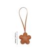 Trendy PU Leather Flower Keychain Solid Color Cartoon Car Keyring Personalized Backpack Hanging Decoration For Women Bag Pendant