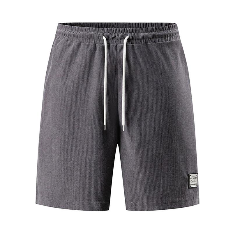 Men's Retro Corduroy Casual Shorts Men Fashion Solid Sweatpants Harajuku Corduroy Short Pants New Men Clothing Roupas