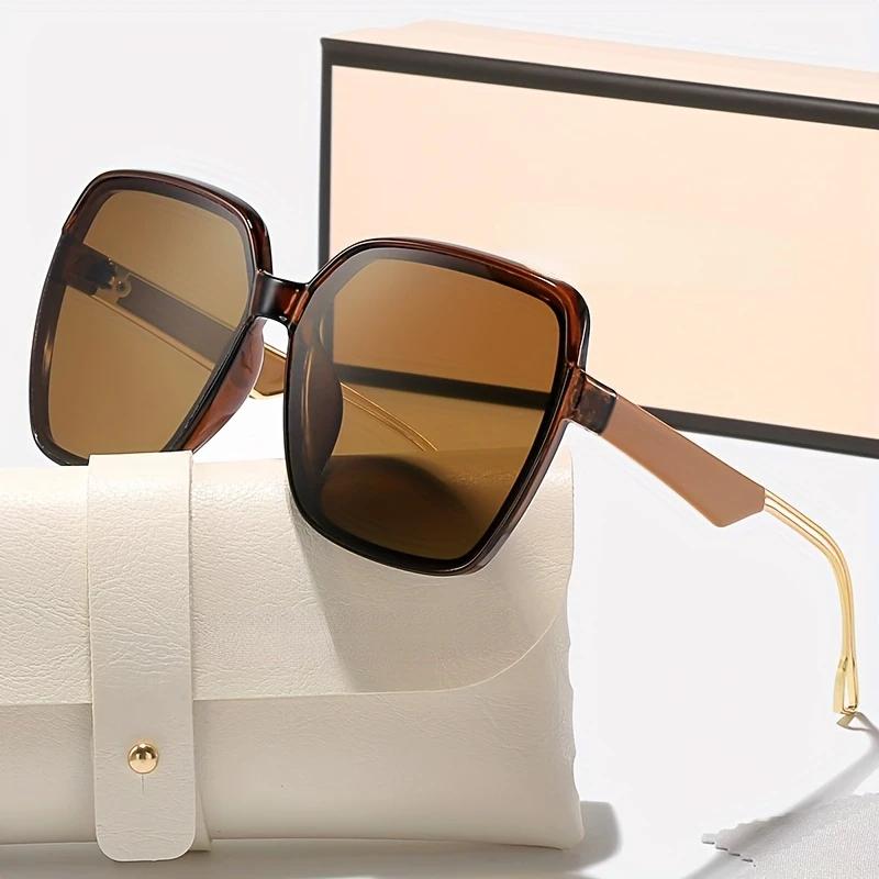 Outdoor UV400 Sunglasses Gradient Square Decoration Large Frame Ins Trending Sunglasses 2026 Oversize Fashion Glasses