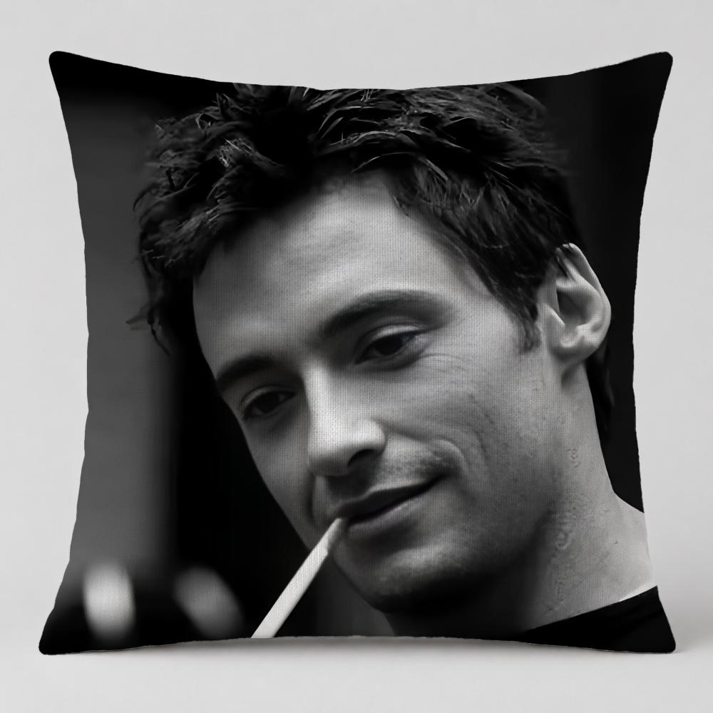 Celebrity Hugh Jackman Cushion Cover Short Plush Cushion Cover Double Sided Print Washable Sofa Pillowcase Home Decor Gift