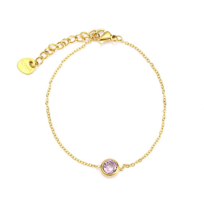 Multicolor Cubic Zirconia Thin Bracelet For Women Fashion Diamond Accent Shining Ins Jewelry