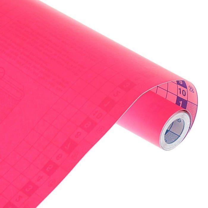 Film adhésif vinyle - Sadipal - 100 microns - 0.5 x 3 m - Fuchsia - Motif uni - Rouleau - Usage intérieur