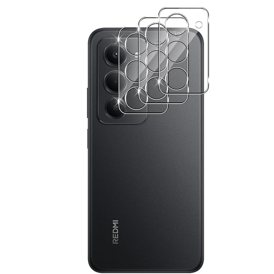 2 Pack Dual-Layer Design Tempered Glass Lens Camera Protector Film for Redmi 15 15C A5 4G 5G