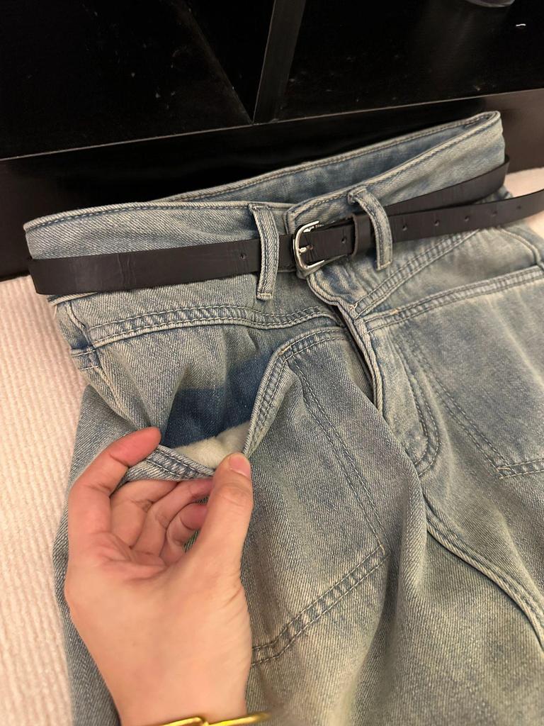 Blugi de catifea vintage cu talie înaltă pentru femei - Iarnă pentru slăbit, Mărimi mari, Picior drept, Forma pară, Croială lejeră.