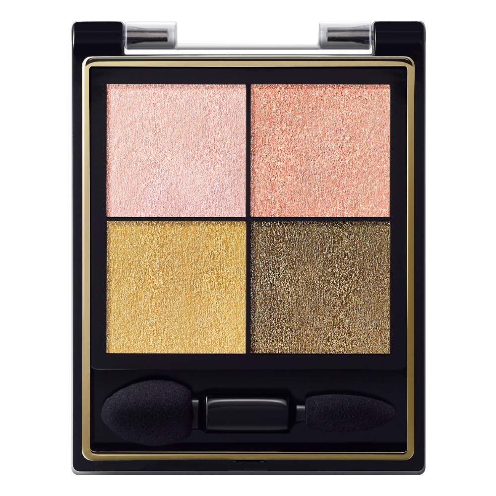 Excel Real Close Shadow CS09 Palette Eyeshadow 3 Textures (Yellow Tassel) Eyeshadow, 4-Color Palette, (Gloss, Glitter, Matte)