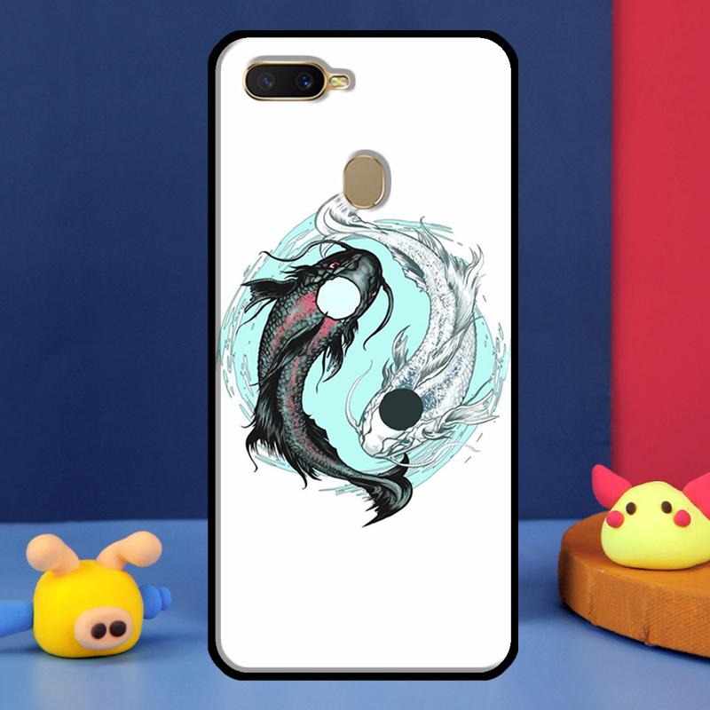 Koi Fish Yin Yang Art Case For Oppo A91 A5 A9 A16 A76 A96 A58 A78 A98 A52 A72 A74 A94 A54 S A57 A77 A15 A17 Cover