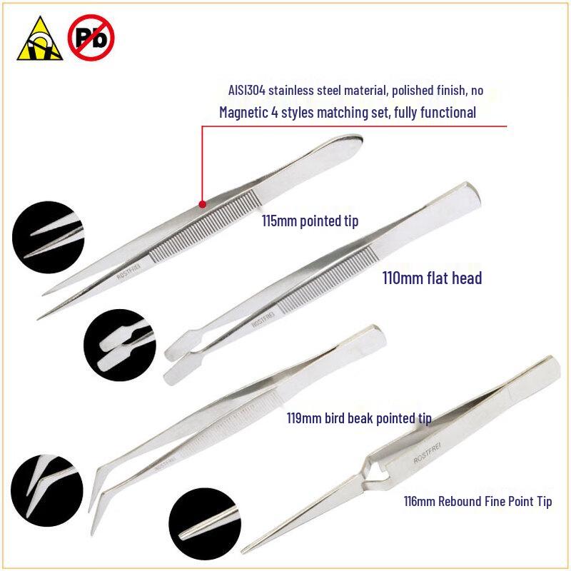 Pro sKit 808-389 Stainless Steel Tweezer Set