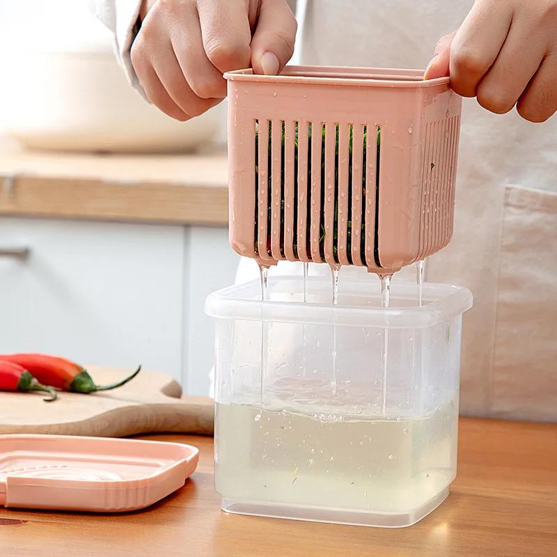 Refrigerator Organizer Kitchen Fridge Storage Box Two-layer Mini Refrigerator Organizer Kitchen Fridge Storage