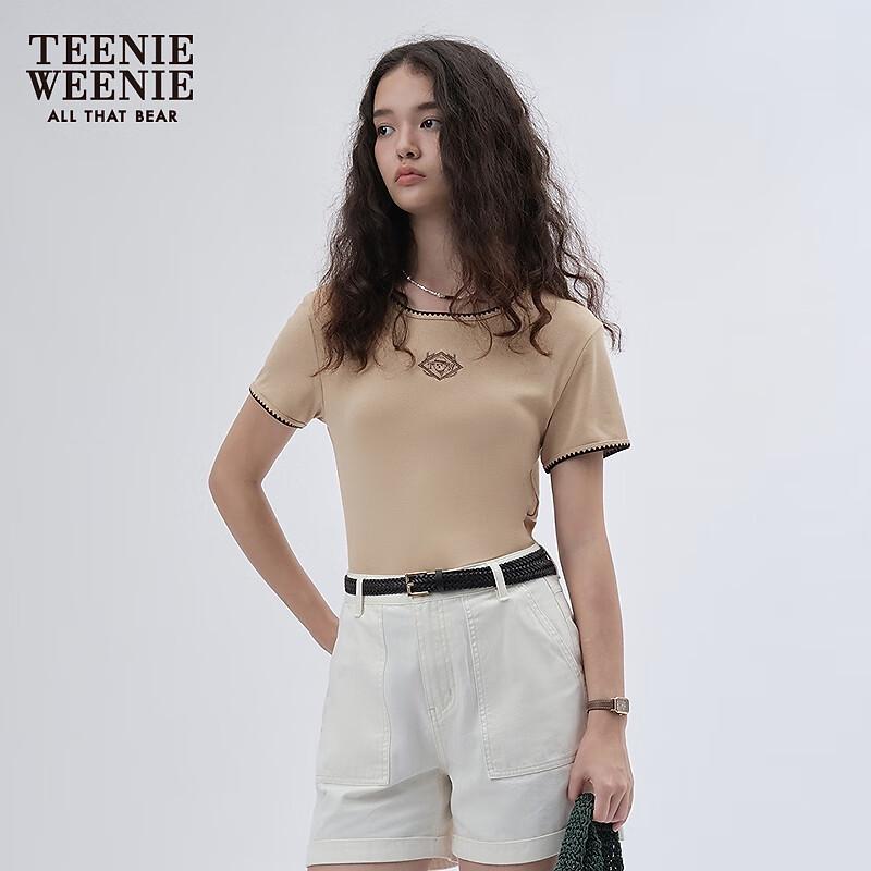 Teenie Weenie Bear Embroidered Short Sleeve T-Shirt