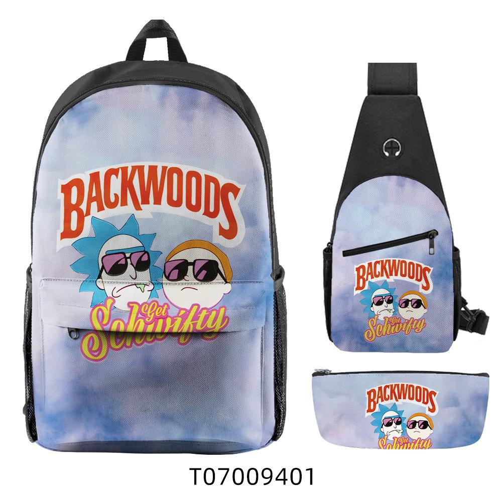Popular Backwoods Cigar 3D Backpack Campus Student Backpack Travel Bag