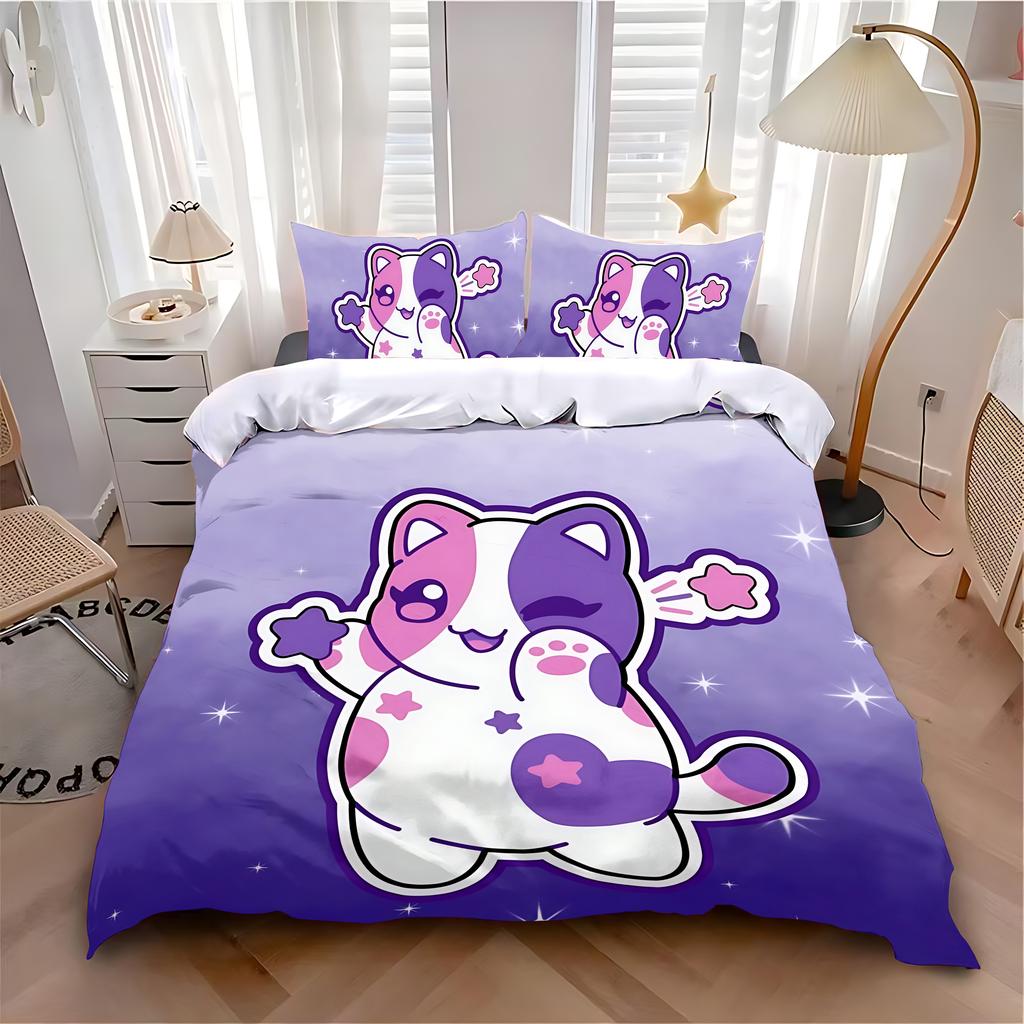 Duvet Cover Pillowcase Bedding Set Anime Aphmau with Wings Adult Boy Girl Bedroom Decoration Children Single Double Large Size