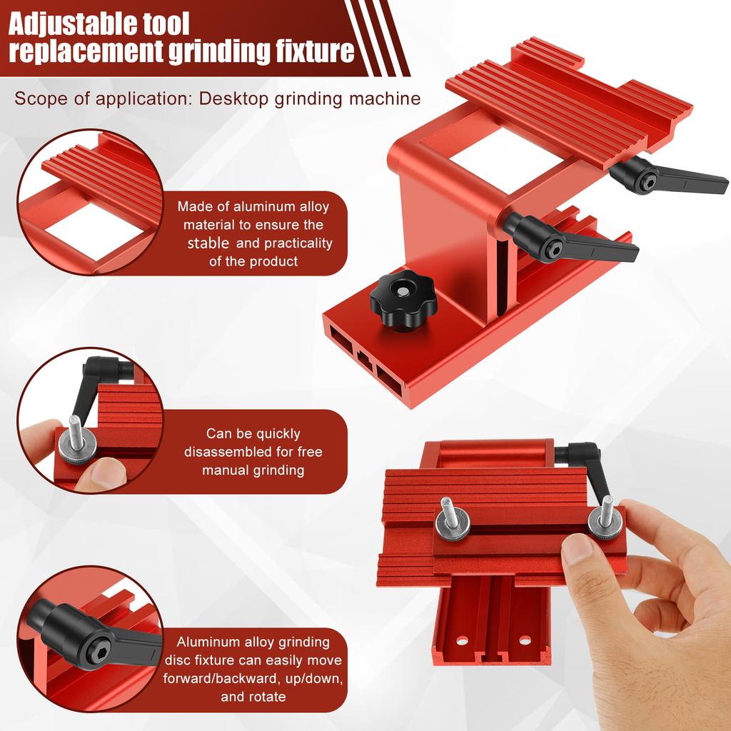 Adjustable Replacement Tool Rest Sharpening Jig for 6/8 inch Bench Grinders & Knife Sharpener System Tool for Easy Tool Honing