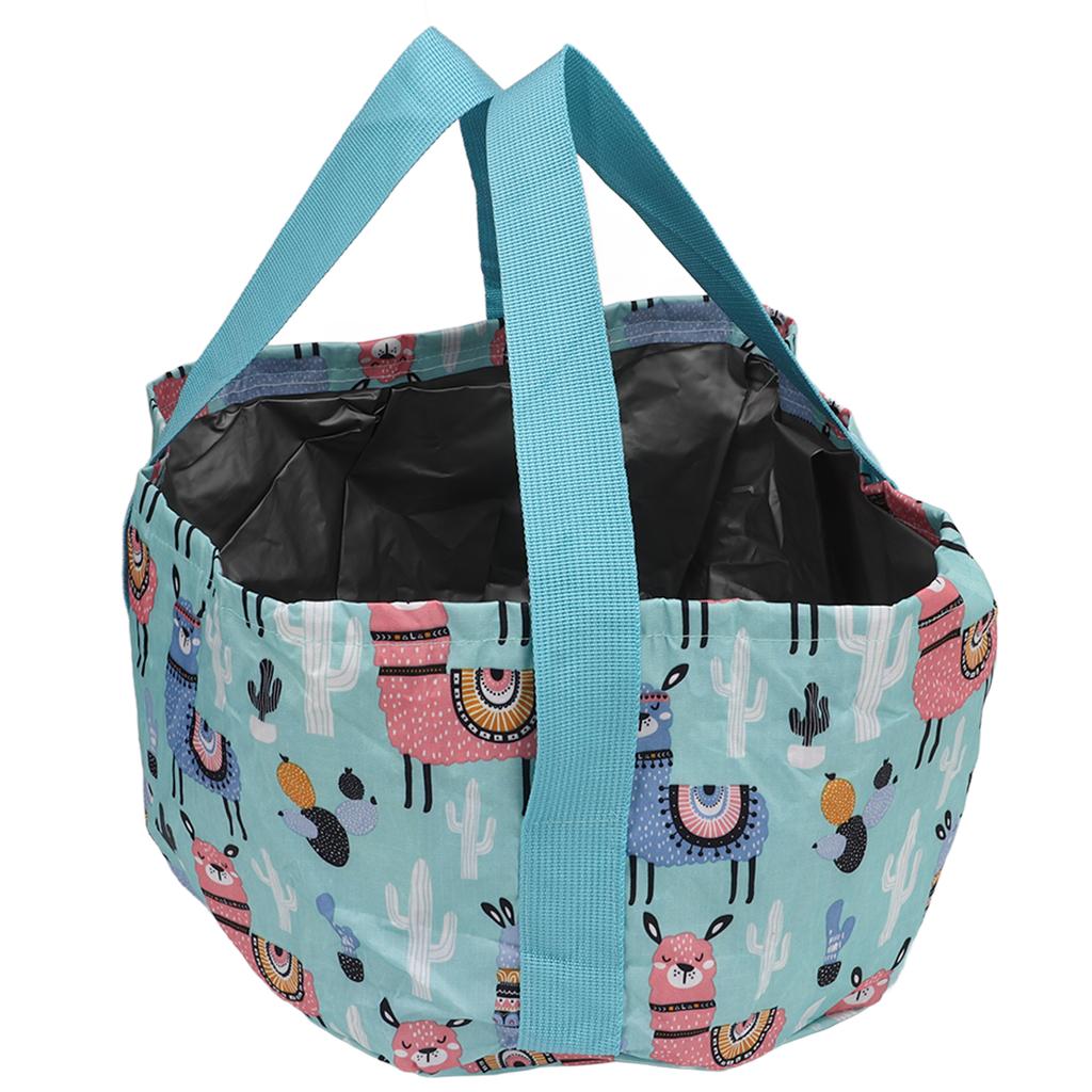 Folding Travel Water Basin Waterproof Nylon Large Capacity Portable Collapsible Camping Bucket for Outdoor Fishing