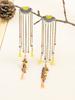 Bohemian Long Tassel Earrings BOHO Colorful Feather Pendant Seaside Holiday Style Zircon Classic Earrings