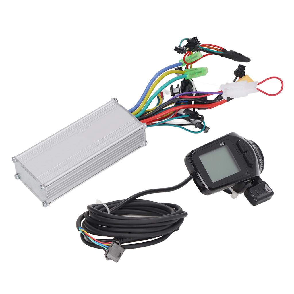 Bike Motor Controller Kit 28A 3648V 500W S886LCD Meter Aluminum Alloy Scooter Brushless Controller