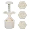 Hand-Pressure Moon Cake Mold Cookie Stamps Hexagon Moon Cake Maker Easy To Use