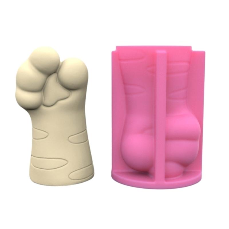 Cute Cat Claw Art Silicone Pot Vase Mold Succulent Flowerpot Clay Cement Plaster Molds DIY Home Garden Flower Pots Mould