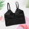Women's Tube Top Silk Comfortable Crop Top Sexy Camisole Wireless Summer V-Neck Sleeveless Underwear