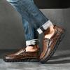 38-46  HOHO FAIR  Spring/Fall Outdoor Leather Shoes Mens Car Driving Shoes Leather Large Size Ankle Boots Casual Shoes