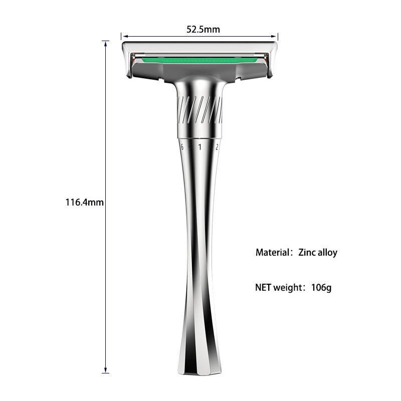 Adjustable Safety Razor Mens Folding Shaving Shaver Double Edge Classic Safety Razor With 5 PCS Titanium Coated Blades