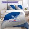 Crystal Palace Football Printed 3 Pieces Bedding Set, Comfortable Skin Friendly Bedroom Duvet Cover Set