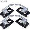 4 Pcs For Kia Optima Magentis 2.4L 2.7L 2006 2007 2008 2009 2010 Black / Silver Interior Car Door Handle Front Rear Left Right