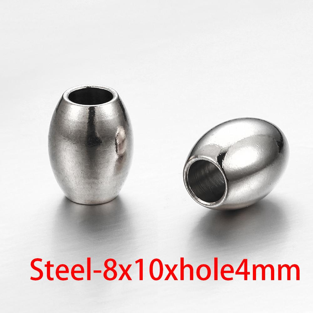 20pcs Stainless Steel Gold Color Oval Cylinder Spacer Loose Bead for DIY Bracelets Necklace Jewelry Making Beads Charm