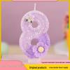 Creative Purple Flower Birthday Candle for Party Cake Decoration