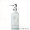 Golden Pattern Porcelain Dispenser: Shampoo, Shower Gel, Hand Sanitizer, and Lotion Pump Bottle.