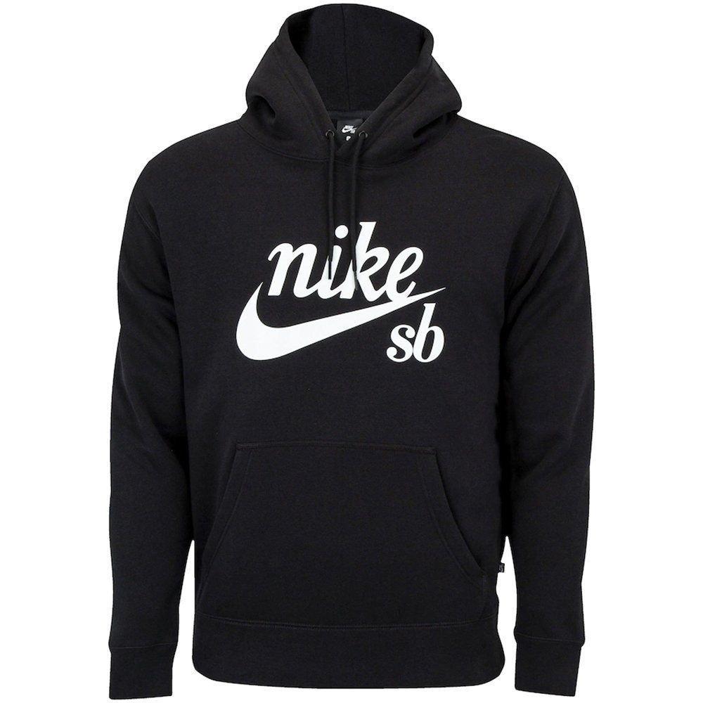 Nike Mikina s kapucí s dlouhým rukávem s potiskem loga abecedy Pánské topy Černá CW4383-010