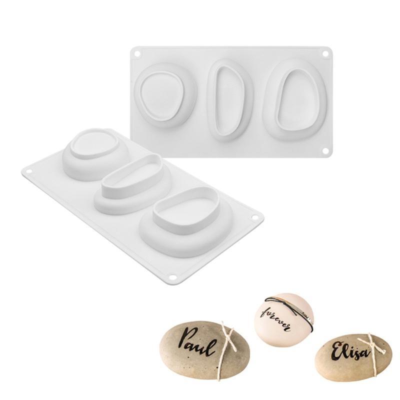 24TE 2PCS Stone Silicone Soap Mold Silicone Ice Square Mold Tools