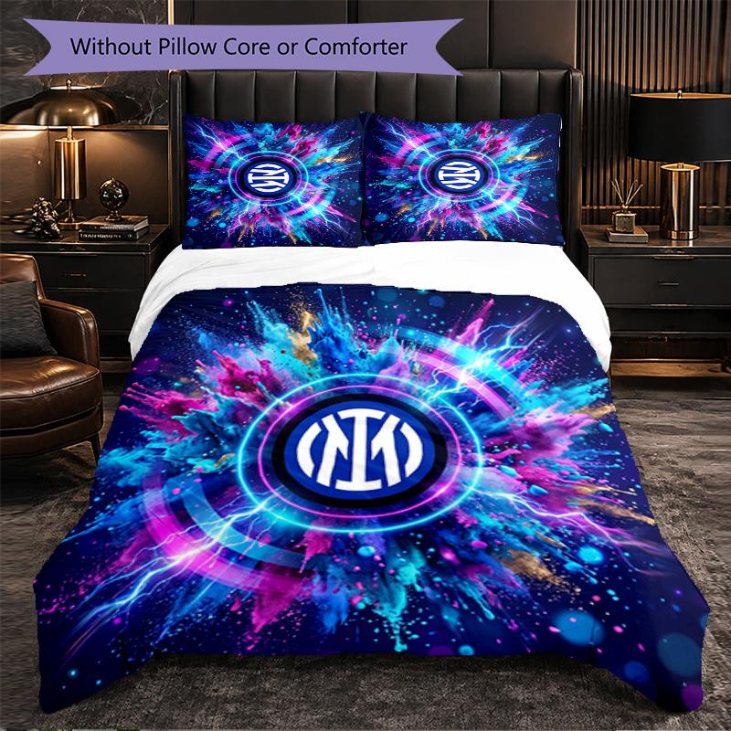 Borussia Dortmund Pattern 3 Pieces Bedding Set Soft Microfiber Duvet Cover with Pillow Cases for Bedroom