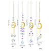 Crystal Wind Chime Beautiful Prism Hanging Decoration Suncatcher Prism Pendant Decorative Sun Moon Wind Chime For Festival