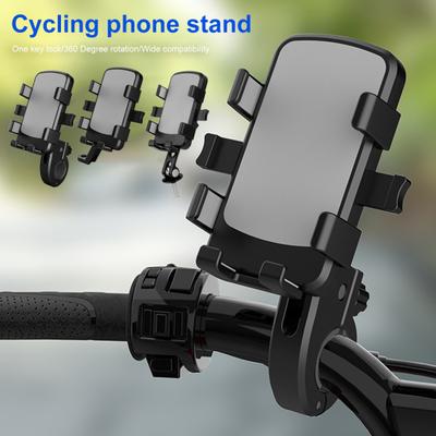 Supporto per telefono per bici Anti-shake Alta stabilità Installazione semplice Supporto per telefono per manubrio per bici con rotazione a 360 gradi Forniture per bici