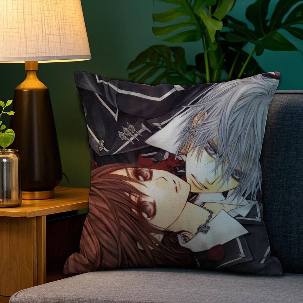 V-Vampire Knight Pillow Case Plush Fabric Soft Double Sided Print Sofa Cushion Cover Throw Pillow Covers