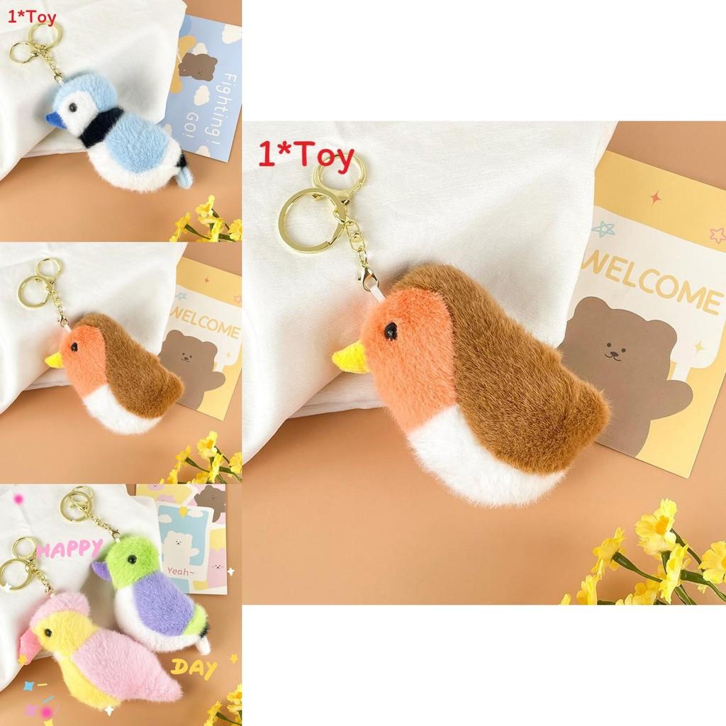 Simulated Parrot Plush Doll With Cotton Filling For Kids Backpack Accessories