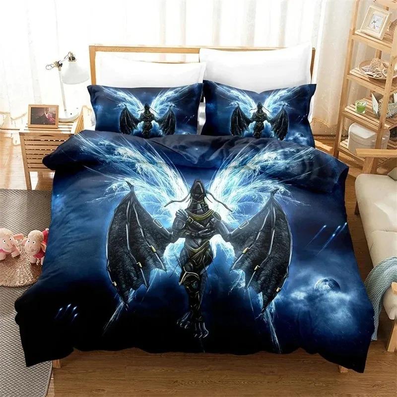 3D Print Angel Bedding SetDuvet Cover Comforter Bed Set Quilt Cover PillowcaseKing Queen Twin Size Boys Girls Adults
